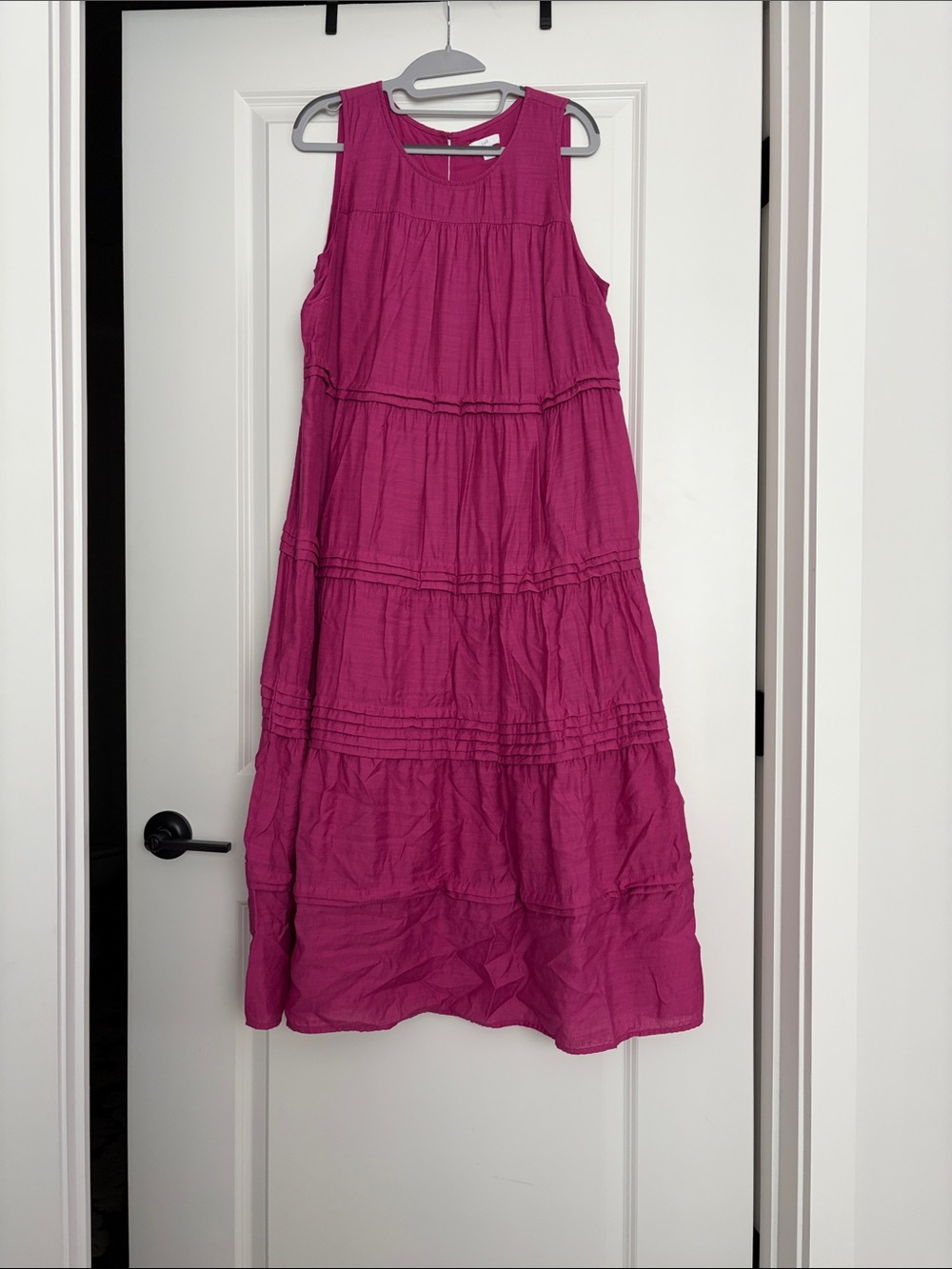 J. Jill Magenta Tiered Maxi Dress
